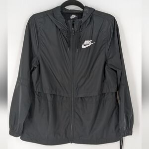 Nike‎ Black hooded windbreaker S